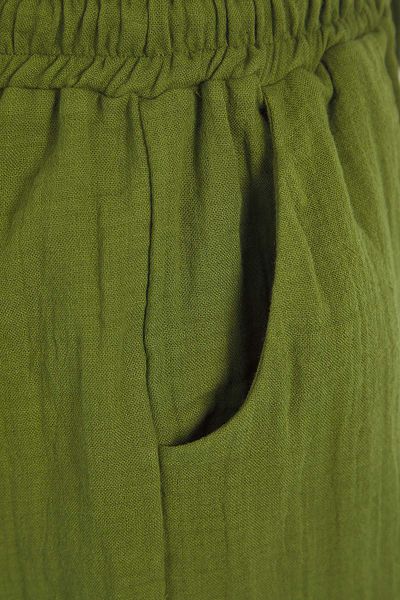 Trendyol Collection Khaki Muslin Beach Shorts Tbess25Sr00008