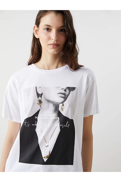 LC Waikiki Crew Neck Printed Women's T-Shirt