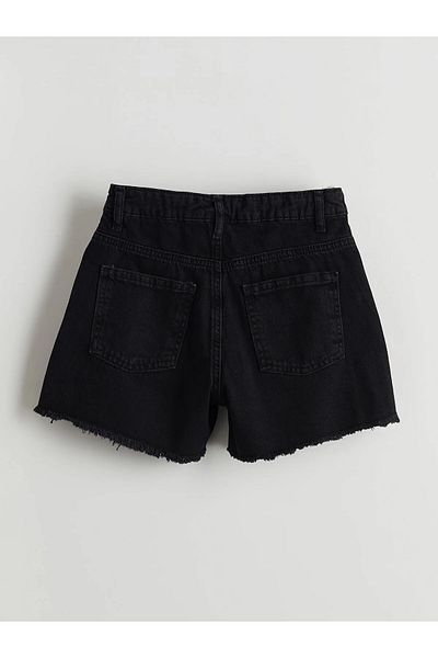 LC Waikiki Girl's Jean Shorts with Adjustable Elastic Waist
