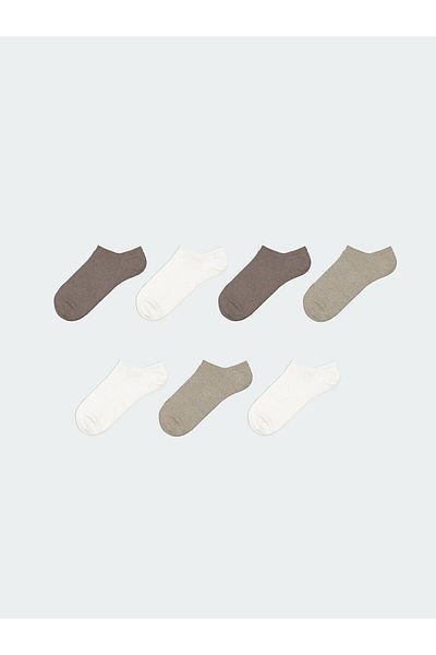 LC Waikiki Women's Plain Booties Socks 7 Pack