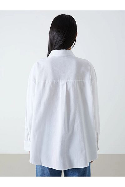 LC Waikiki Oversize Linen Blended Women's Shirt