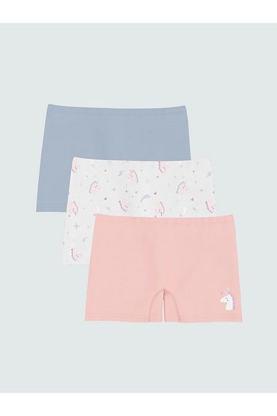 LC Waikiki Boxer για κορίτσια με στάμπα 3 τεμαχίων