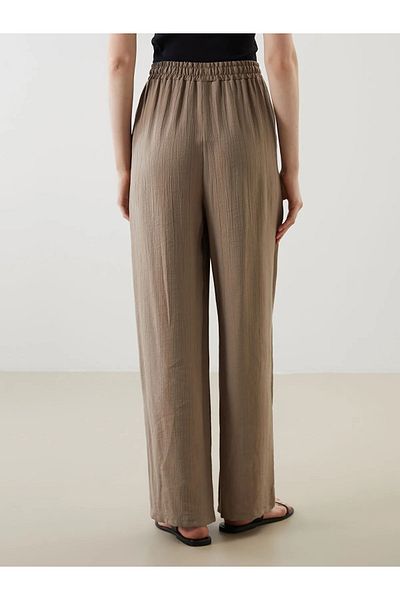 LC Waikiki Wide Leg Women's Trousers with Elastic Waist