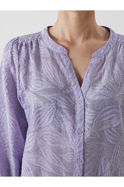 LC Waikiki Loose Collar Embroidered Women's Blouse