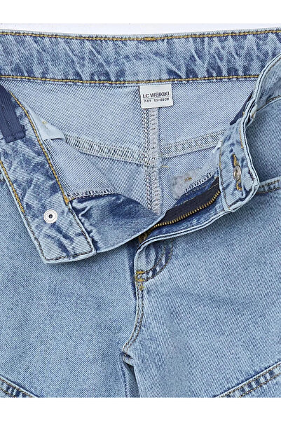 LC Waikiki Blue Wideleg Girl's Jean Trousers