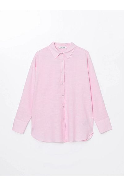 LC Waikiki Plain Long Sleeve Oversize Women's Shirt