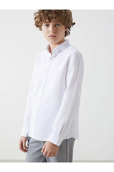 LC Waikiki Long Sleeve Textured Boy's Shirt