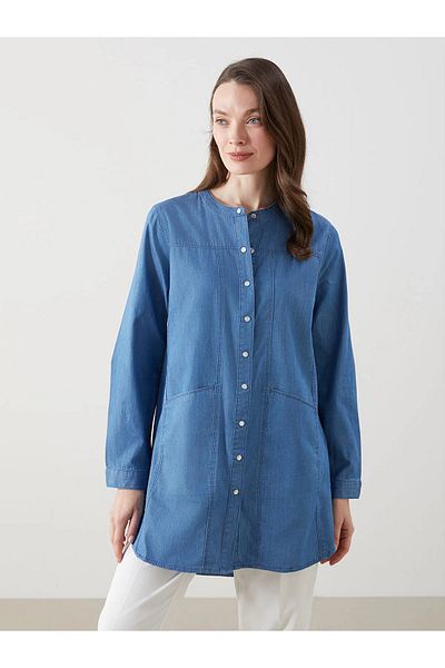 LC Waikiki Tunica de jeans pentru dama cu decolteu
