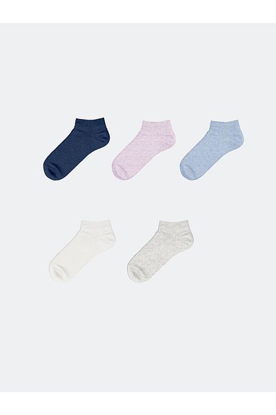 LC Waikiki Women's Plain Booties Socks 5-Pack