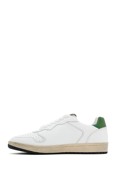 Derimod Acbc X Derimod Women's White Lace-Up Leather Sneaker 25Sfd435414