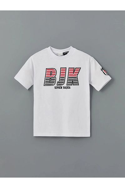 LC Waikiki Tricou și pantaloni scurți pentru băiat cu decolteu B-J-K- imprimat