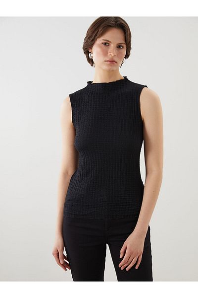 LC Waikiki Stand Collar Textured Women's Athlete