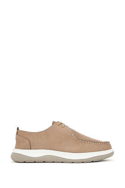 Derimod Men's Mink Lace-Up Nubuck Leather Comfort Shoes 25Sfd6605V3