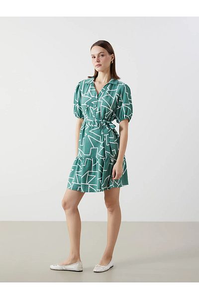 LC Waikiki Γυναικείο φόρεμα με σχέδιο γιακά πουκαμίσου