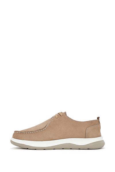 Derimod Men's Mink Lace-Up Nubuck Leather Comfort Shoes 25Sfd6605V3