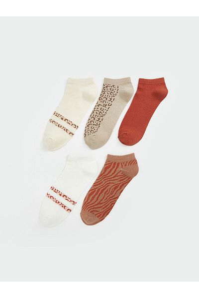 LC Waikiki Patterned Women's Booties Socks 5-Pack