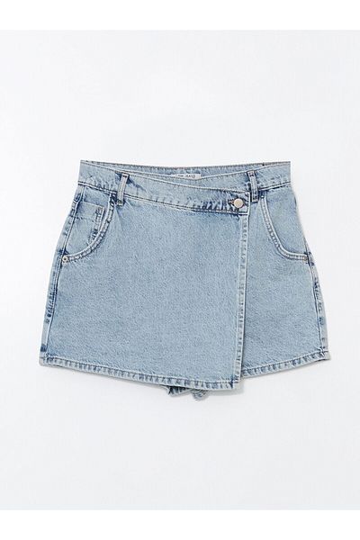 LC Waikiki Γυναικεία τζιν σορτς φούστα Standard Fit