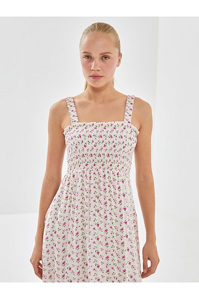 LC Waikiki Square Neck Floral Women's Dress