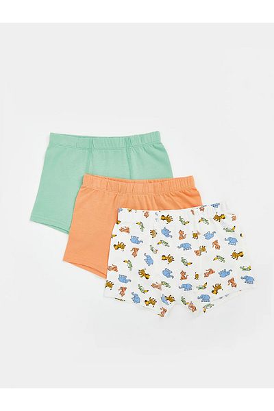 LC Waikiki Printed Boys' Boxers with Elastic Waist, 3-Piece