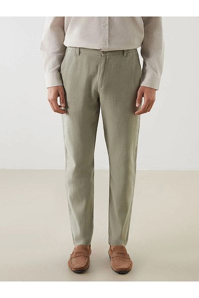 LC Waikiki Slim Fit Linen Blended Men's Trousers