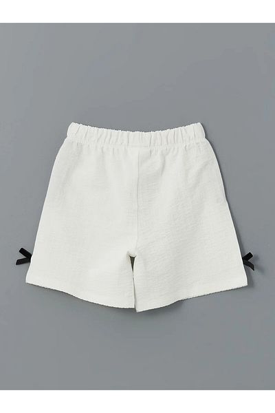 LC Waikiki Ribbon Detailed Girls' Blouse and Shorts Set of 2