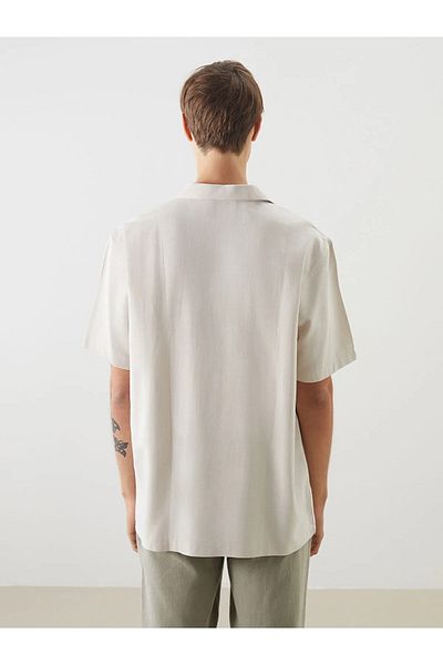 LC Waikiki Ανδρικό πουκάμισο με κοντό μανίκι λινό look