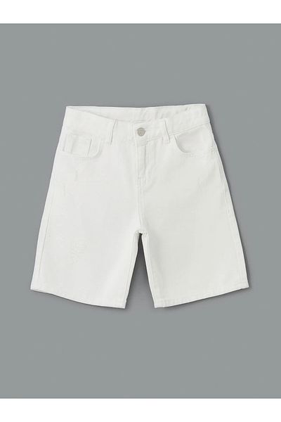 LC Waikiki Boys' Jean Shorts with Adjustable Elastic Waist