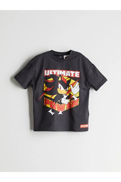LC Waikiki Crew Neck Sonic Printed Boys' T-Shirt