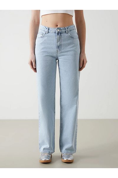 LC Waikiki Pantaloni Jean de damă cu talie înaltă