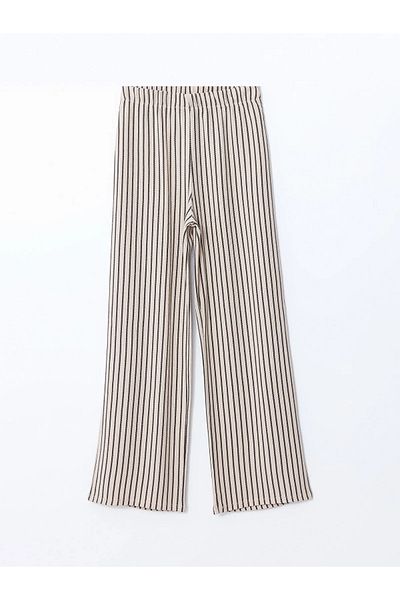LC Waikiki Elastic Waist Striped Women's Trousers