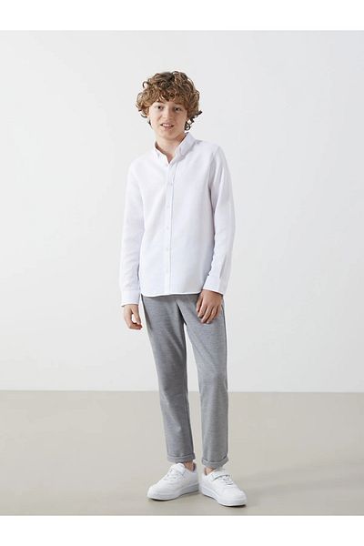 LC Waikiki Long Sleeve Textured Boy's Shirt