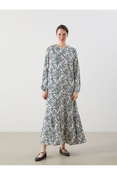 LC Waikiki Crew Neck Patterned Women's Dress