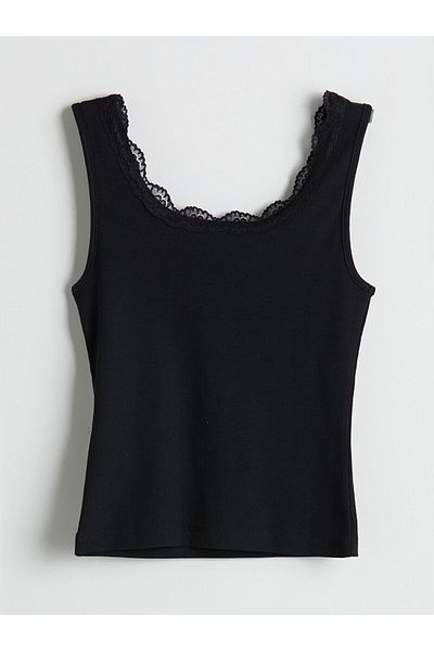 LC Waikiki U-Neck Lace Detailed Women's Athlete