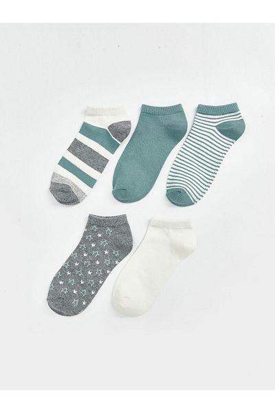 LC Waikiki Patterned Women's Booties Socks 5-Pack