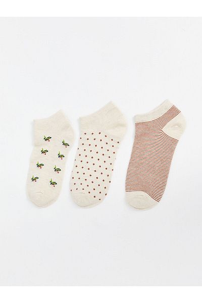 LC Waikiki Patterned Women's Booties Socks 3-Pack