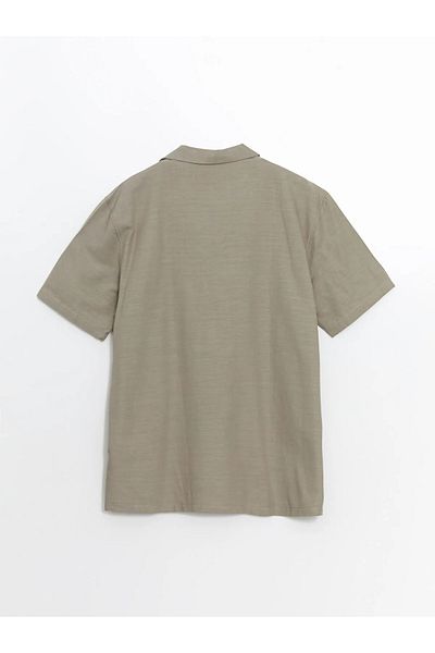 LC Waikiki Ανδρικό πουκάμισο με κοντό μανίκι λινό look