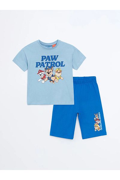 LC Waikiki Set de pijamale pentru băieți cu decolteu cu imprimeu Paw Patrol