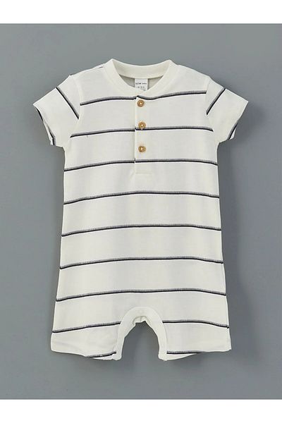 LC Waikiki Crew Neck Baby Boy Combed Cotton Jumpsuit