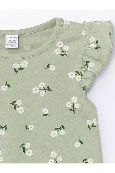 LC Waikiki Floral Baby Girl Combed Cotton Jumpsuit 2 Pack