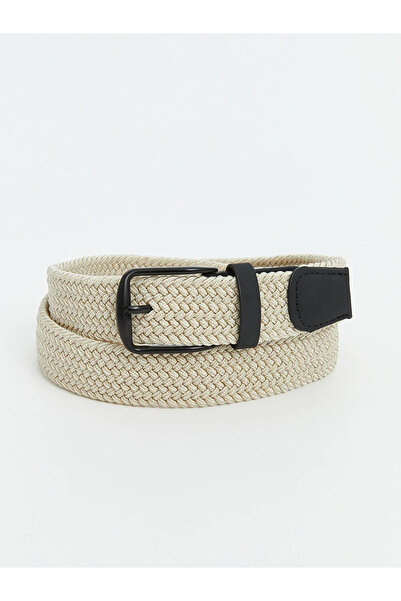 LC Waikiki Beige Knitted Patterned Men's Belt