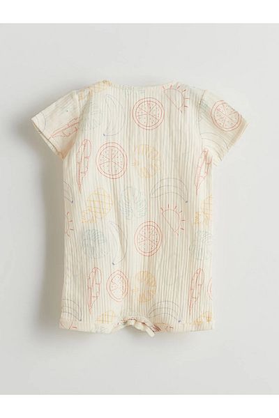 LC Waikiki Crew Neck Baby Boy Muslin Jumpsuit