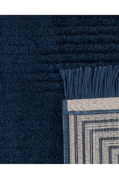 Madame Coco Diane Fransenteppich – Marineblau – 80 x 150 cm