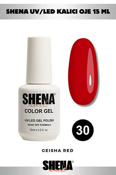 Shena Kalıcı Oje 15 ml - 30 Kırmızı - Uv/led Gel Polish ❤ From Dubai