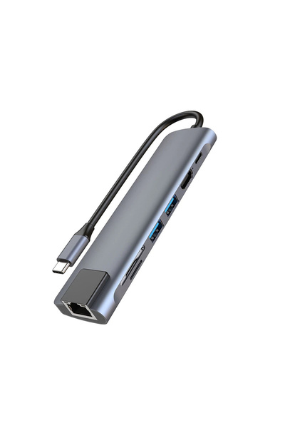 Winex Mobile Winex 7in1 USB Type-C Hub Port Adaptör HDMI USB Ethernet PD Giri...