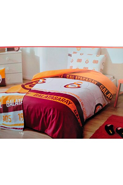 Galatasaray Licensed Bandrolled Single Duvet Cover Set – Yellow Red's Dream, Sleep Like a Lion!