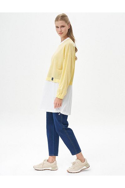 Kayra Layered Sweatshirt Yellow