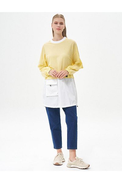 Kayra Layered Sweatshirt Yellow