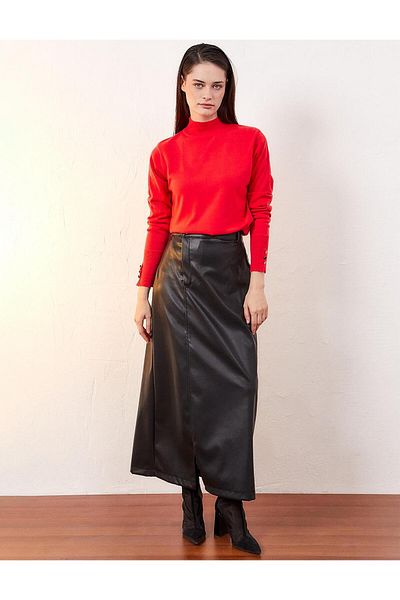 Kayra Basic Knitwear Sweater Pomegranate Flower