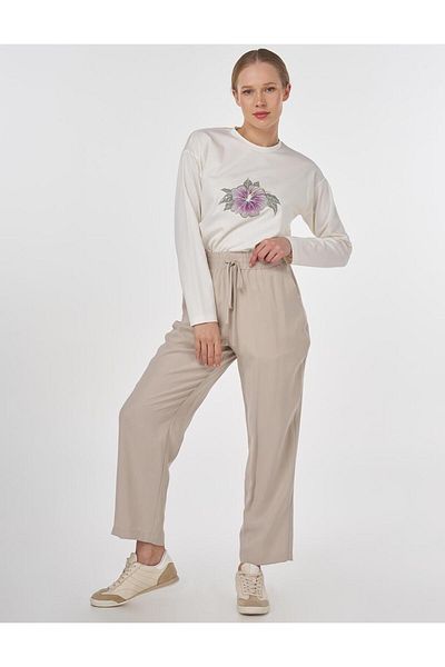 KYR Lace-Up Modal Trousers Stone