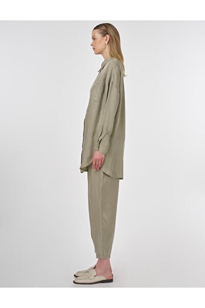 Kayra Hotfix Printed Lyocell Double Suit Mildew Green